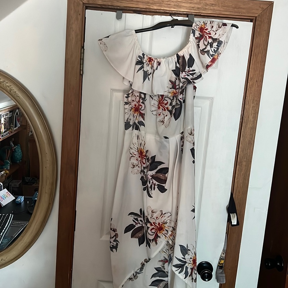 Cream flowered dress